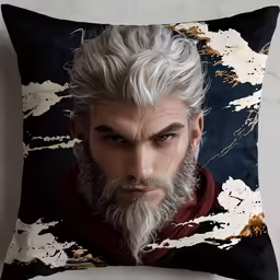 the male character is shown on a pillow