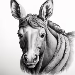 a horse with a braid on its head
