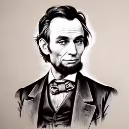 an illustration of the image of abraham lincoln