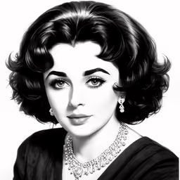 an old photograph of a woman wearing earrings