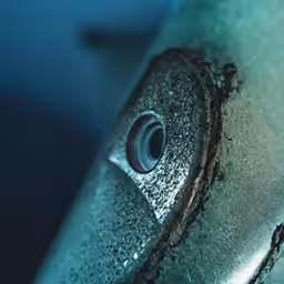 a close up shot of a metal surface