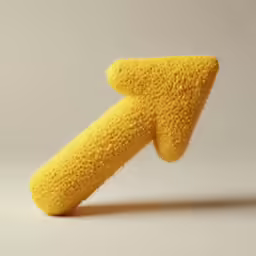 yellow sponge covered piece pointing up in the air