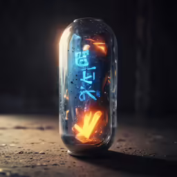 there is an image of a jar with fire inside