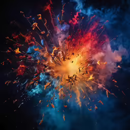 many small objects are flying in the air