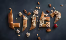 the word eat spelled with food all around it
