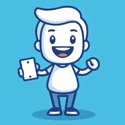 a cartoon character holding a piece of paper