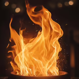 fire burns brightly with lots of light and blur