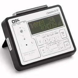 an electronic device with clock and key board