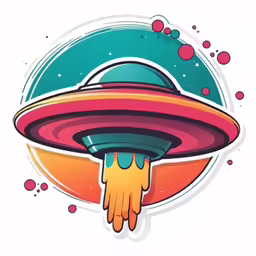 a sticker of a hand grabbing a flying object