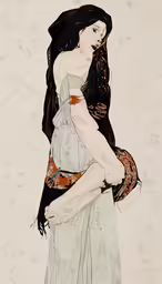 this is an image of a woman that is standing