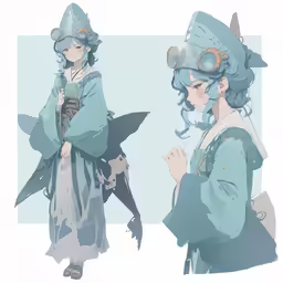 two different images of an anime character