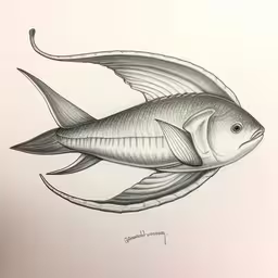 the drawing shows an image of a fish