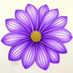 a purple flower is shown on a white background