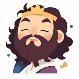 a cartoon character with a crown on his head