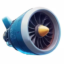 the inside view of an airplane turbine