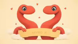 two red, cartoon figures with hands in each other holding a piece of paper