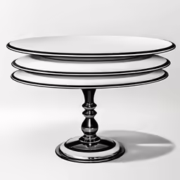 three plates are on top of each other