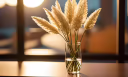 the flowers in a vase are still blooming