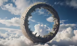 an artistic photograph is shown above the clouds