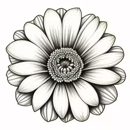 a flower with white petals is drawn on the paper,a drawing of a large flower with white petals