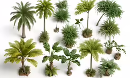 the different types of trees are arranged together