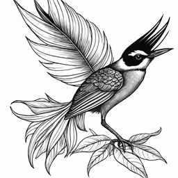 the bird with feathers on a branch