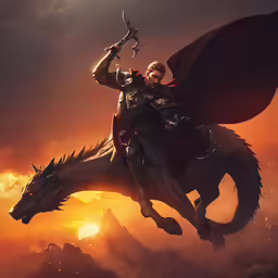 an illustration of a man on a horse with armor