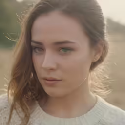 a young woman looks at the camera with a concerned look