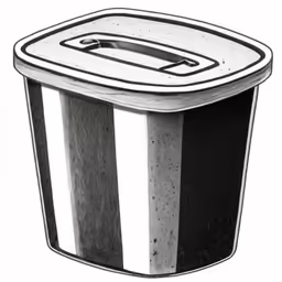 a drawing of a box with no lid