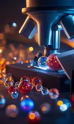 a milling machine working on colorful glass beads