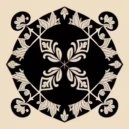 the design for the plate is in white and black