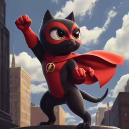 the animated character is dressed as a cat