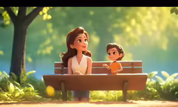 a couple of women sitting on top of a bench
