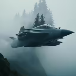 the fighter jet is taking off on a flight