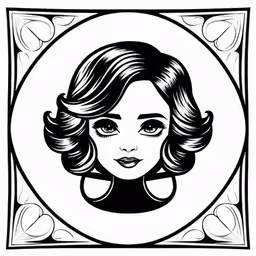an old fashion portrait on a square with a frame