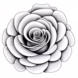 this is a black and white photo of a rose,a black and white drawing of a flower