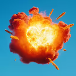 a large fire and some clouds in the sky