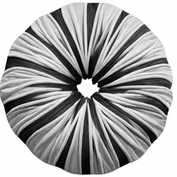 black and white photo of an object that looks like a large round