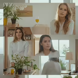 a collage with two women in different photos
