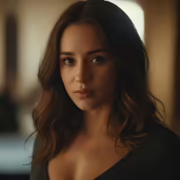 the woman is wearing an open top in her room