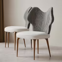 two tables sitting side by side on top of a white floor