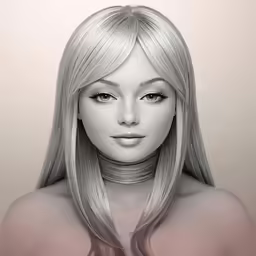 a very realistic looking blonde woman with a big head