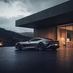 an image of a car parked in the house