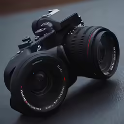 a small camera on top of a table