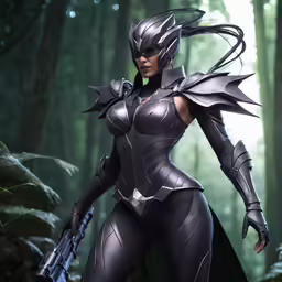 an image of a woman in the woods