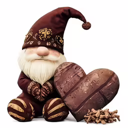 a heart shaped chocolate candy filled with nuts