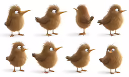 a set of six pictures with birds in the middle