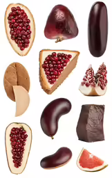 a variety of food items sitting on top of each other