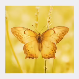 a large butterfly is sitting on a plant