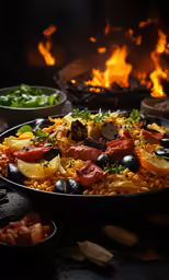 the food is being cooked on a grill